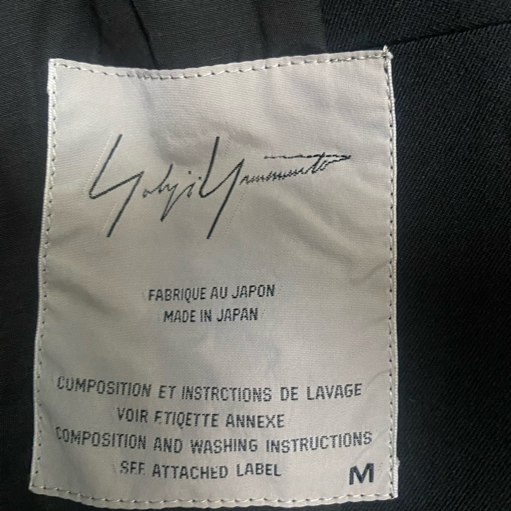 Yohji Yamamoto blazer coat, medium, black